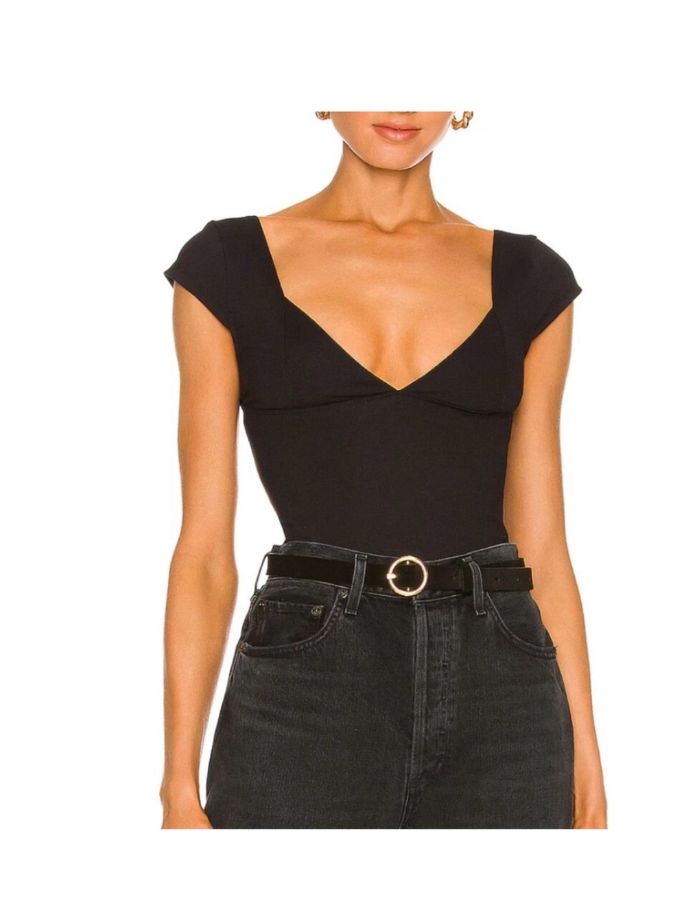 Free People Black Corset Cami